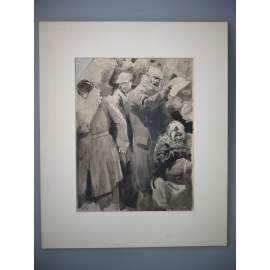 Vladimír Alexandr Hrstka (1850 - 1954) - Ilustrační kresba, tuš, grafika, signováno