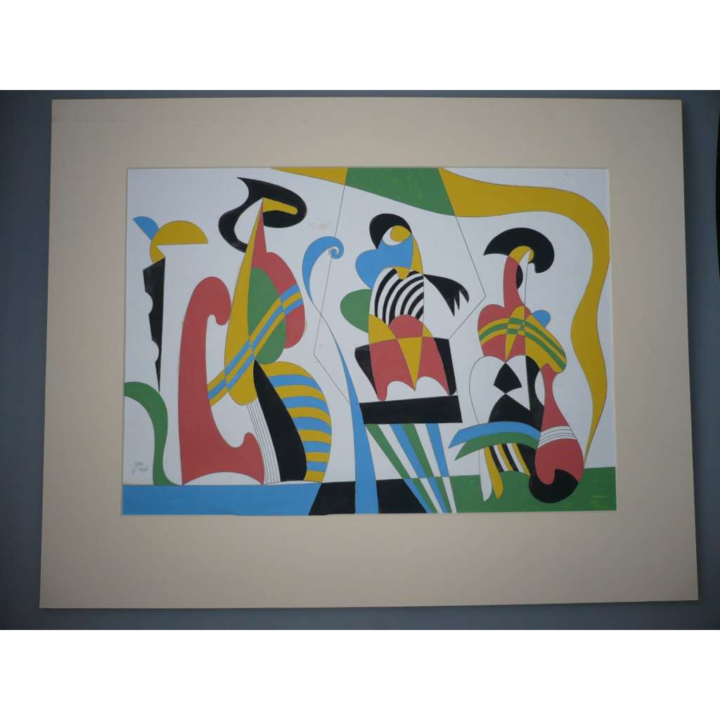 Vladimír Jandejsek (1923) - Hudební abstrakce 1996, grafika, signováno