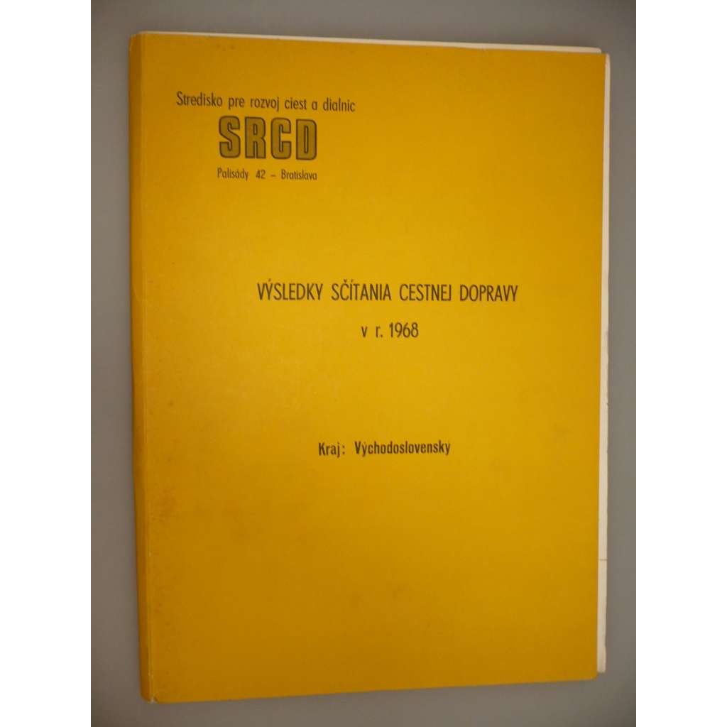 Výsledky sčítáia cestnei dopravy v r. 1968. Kraj: Východoslovenský [Slovensko]
