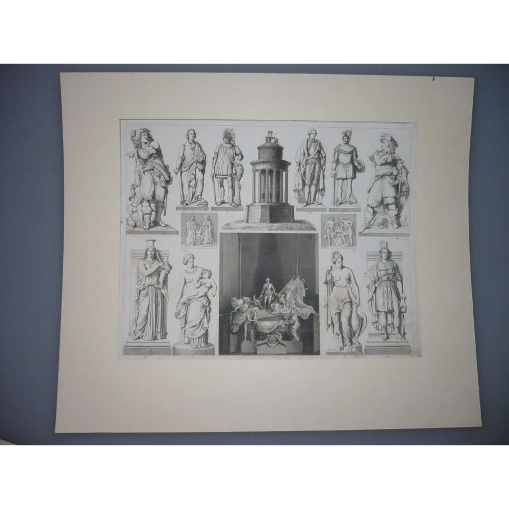 Vojevůdci - oceloryt cca 1880, grafika, nesignováno
