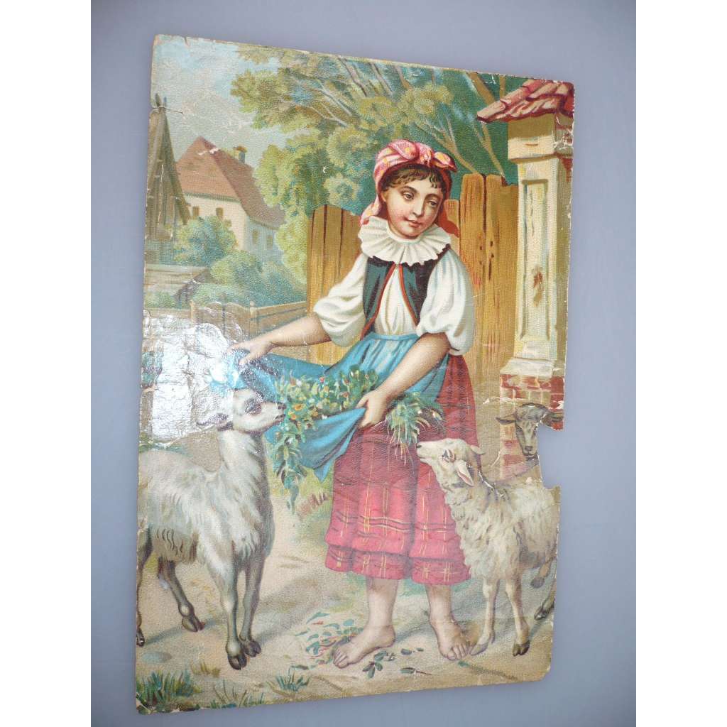 Selka, farma - barvotisk cca 1890, grafika, nesignováno