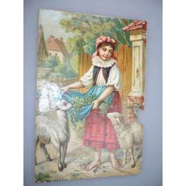 Selka, farma - barvotisk cca 1890, grafika, nesignováno