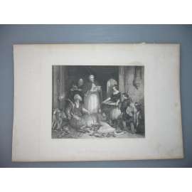 Posvěcení - ocelorytina cca 1850, grafika, nesignováno