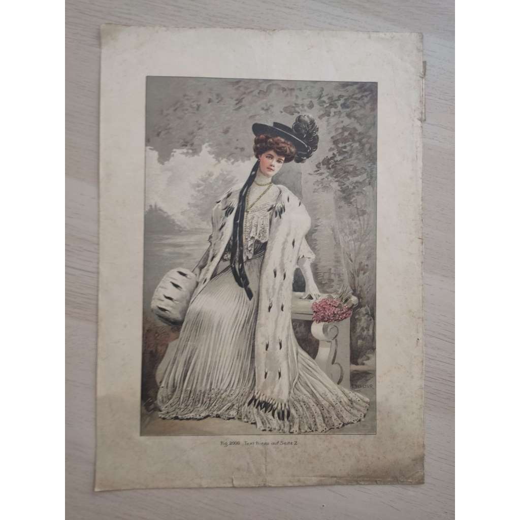 Móda, oblečení - Německo, cca 1850, grafika, nesignováno