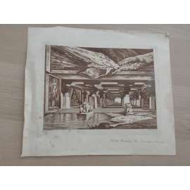 Gaetano Zancon (1790 - 1824) - Indie Caves of Ellora) - litografie, grafika, nesignováno