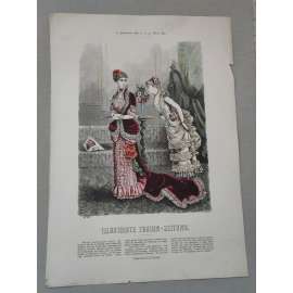 Biedermeier 1882 [móda, oblečení, ženy] - kolorovaná litografie cca 1850, grafika, nesignováno