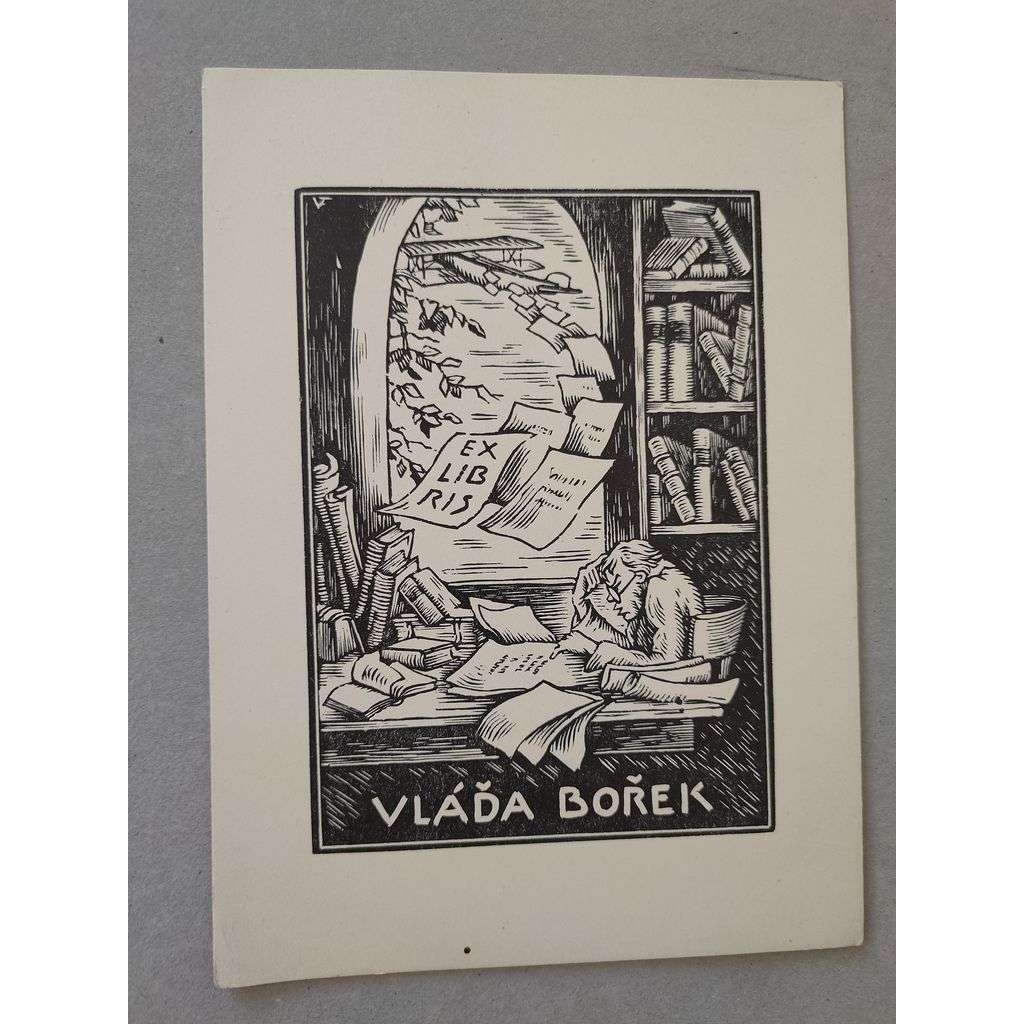 Vítězslav Fleissig (1893 - 1955) - EX LIBRIS - dřevoryt 1930, grafika, nesignováno
