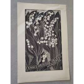 Anna Macková (1887 - 1969) - EX LIBRIS - dřevoryt, grafika, nesignováno