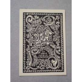 EX LIBRIS - dřevoryt, grafika, nesignováno