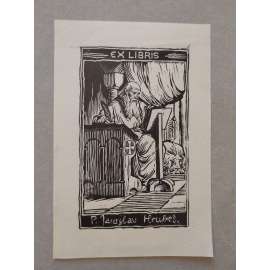 Leopold Švácha - EX LIBRIS - dřevoryt 1944, grafika, signováno