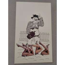 Jan Antonín Pacák (Jeňýk) (1941 - 2007) - Kresba fixem, koláž - grafika, nesignováno