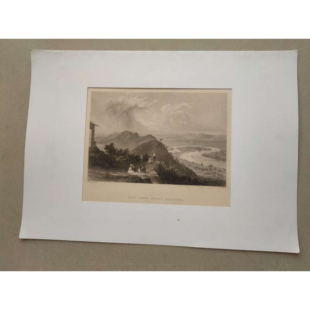 Mount Holyoke, Northampton, Massachusetts, USA - oceloryt cca 1860, grafika, nesignováno