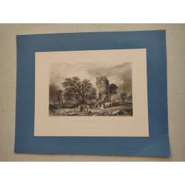Lancashire, hrabství Anglie - oceloryt cca 1850, grafika, nesignováno