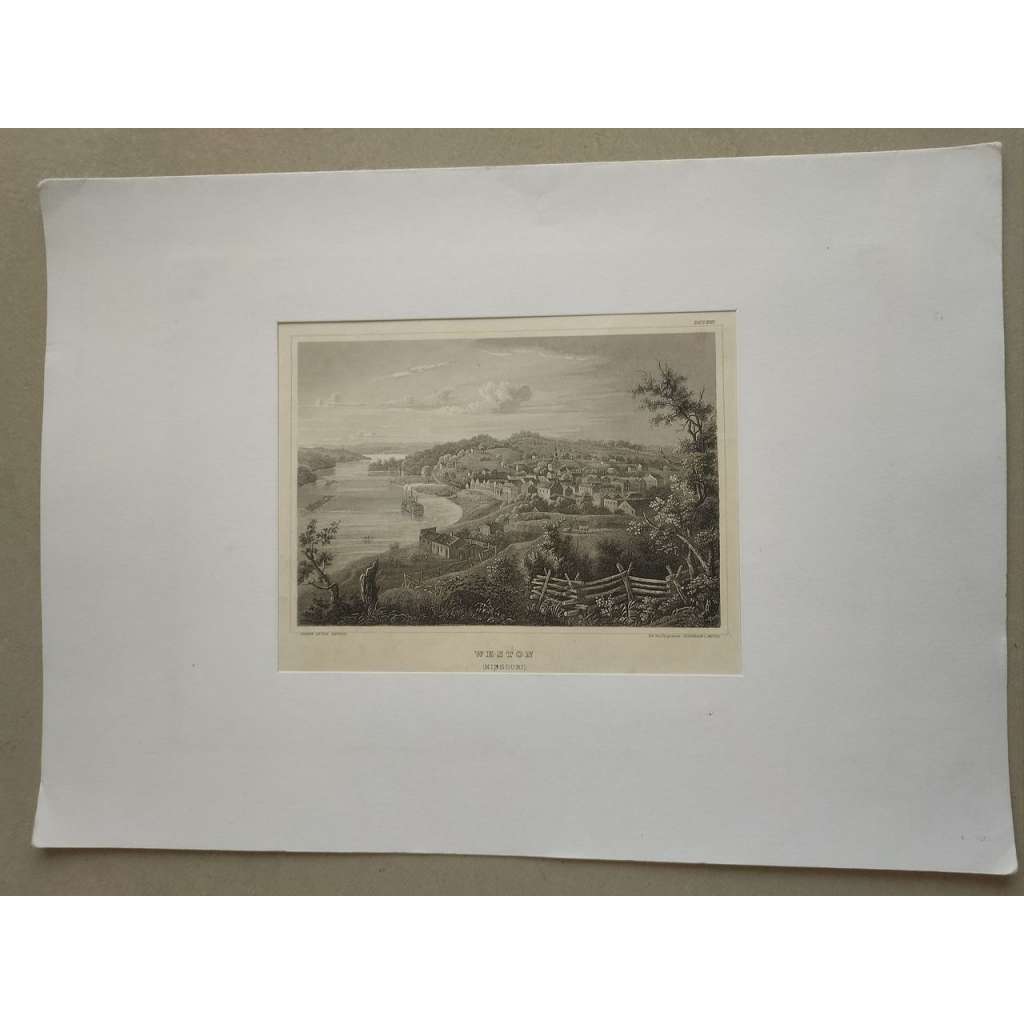 Meyer - Weston, Missouri, USA - oceloryt 1850, grafika, nesignováno
