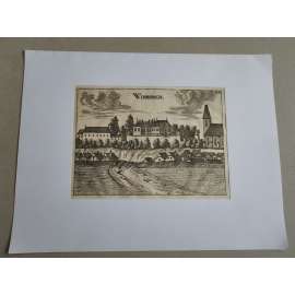 Georg Matthäus Vischer (1628 - 1696) - Topographia Austriae, Wimbsah, Rakousko - mědirytina 1674, grafika, nesignováno