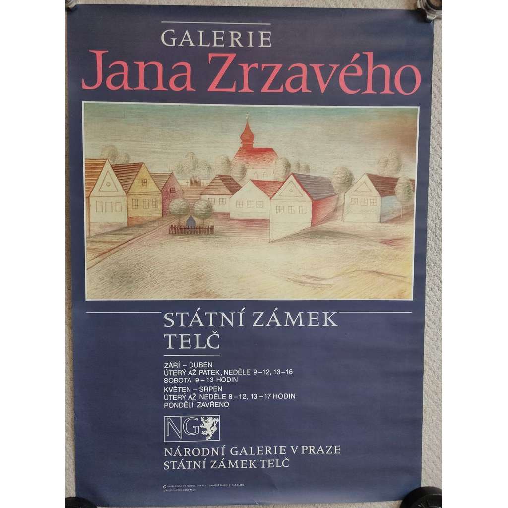 Galerie Jana Zrzavého (Jan Zrzavý) - Státní zámek Telč - výstava umění - plakát