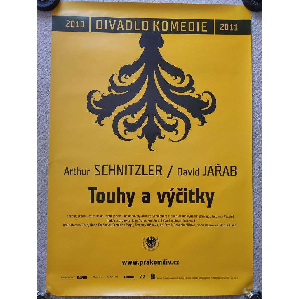 Touhy a výčitky - Arthur Schnitzler, David Jařáb - Divadlo Komedie 2010, 2011 - reklamní plakát
