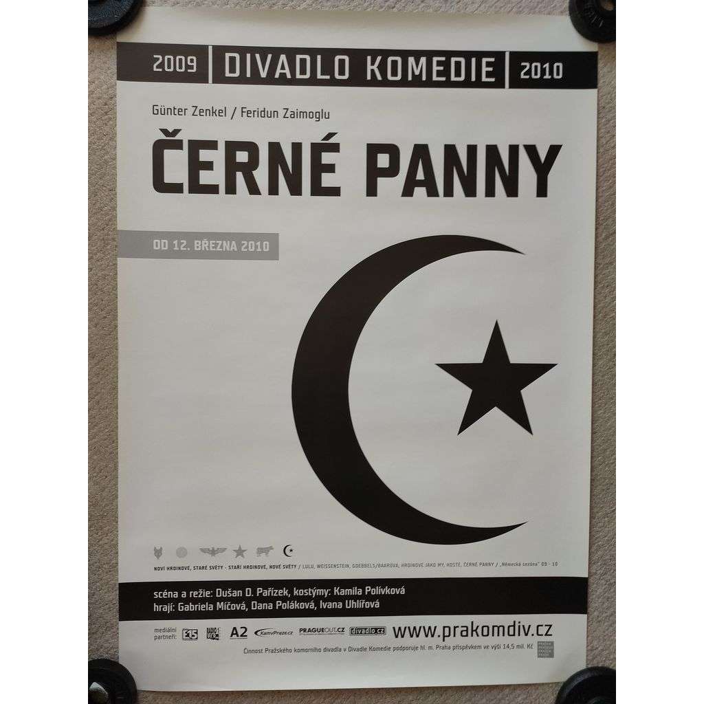 Černé panny - Gunter Zenkel, Feridun Zaimoglu - Divadlo Komedie 2009, 2010 - reklamní plakát