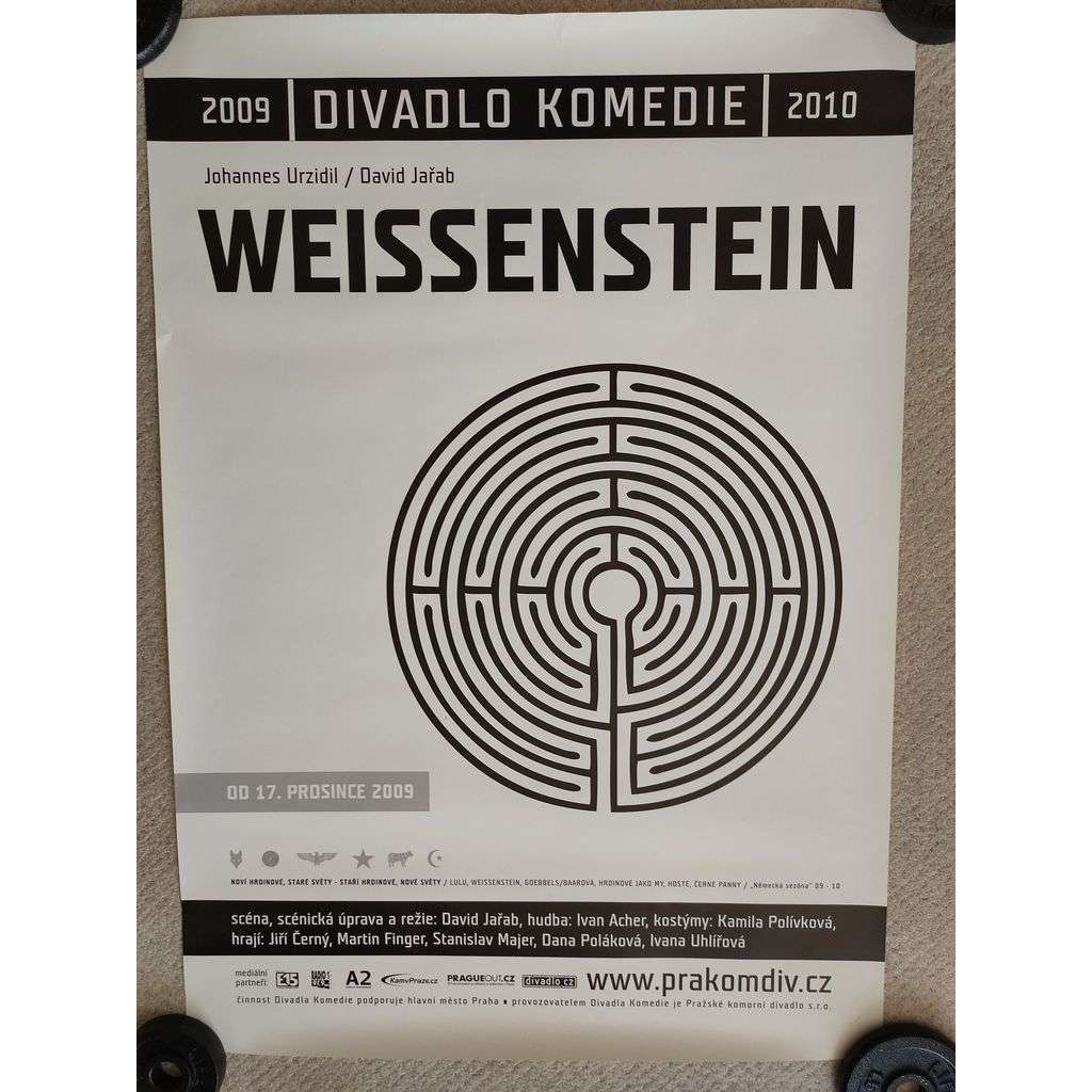 Weissenstein - Johannes Urzidil, David Jařab - Divadlo Komedie 2009, 2010 - reklamní plakát
