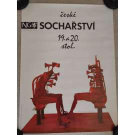 České sochařství 19. a 20. století - Národní galerie v Praze - výstava umění - reklamní plakát