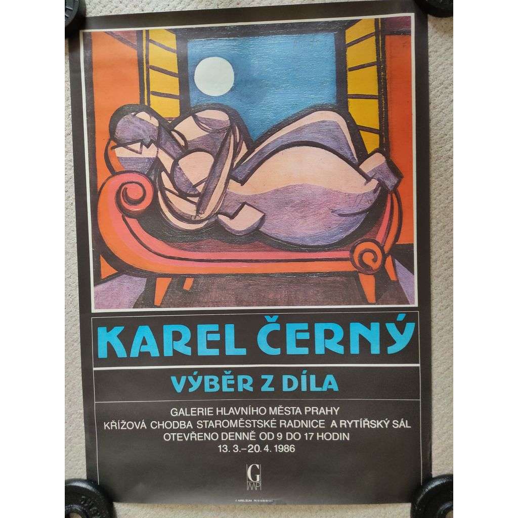 Karel Černý - výběr z díla - galerie hlavního města Prahy - výstava umění 1986 - reklamní plakát