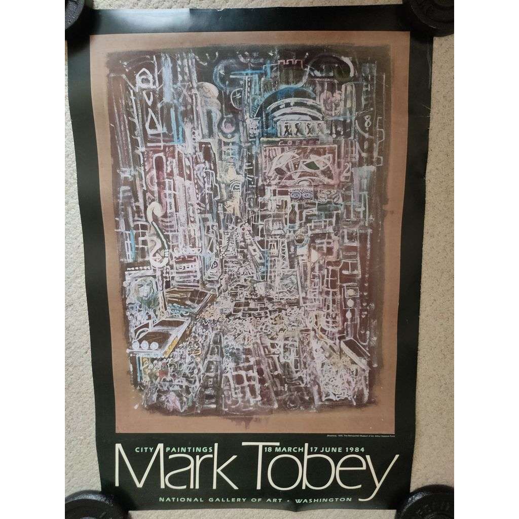Mark Tobey - City Paintings - National Gallery of Art, Washington - výstava umění 1984 - reklamní plakát
