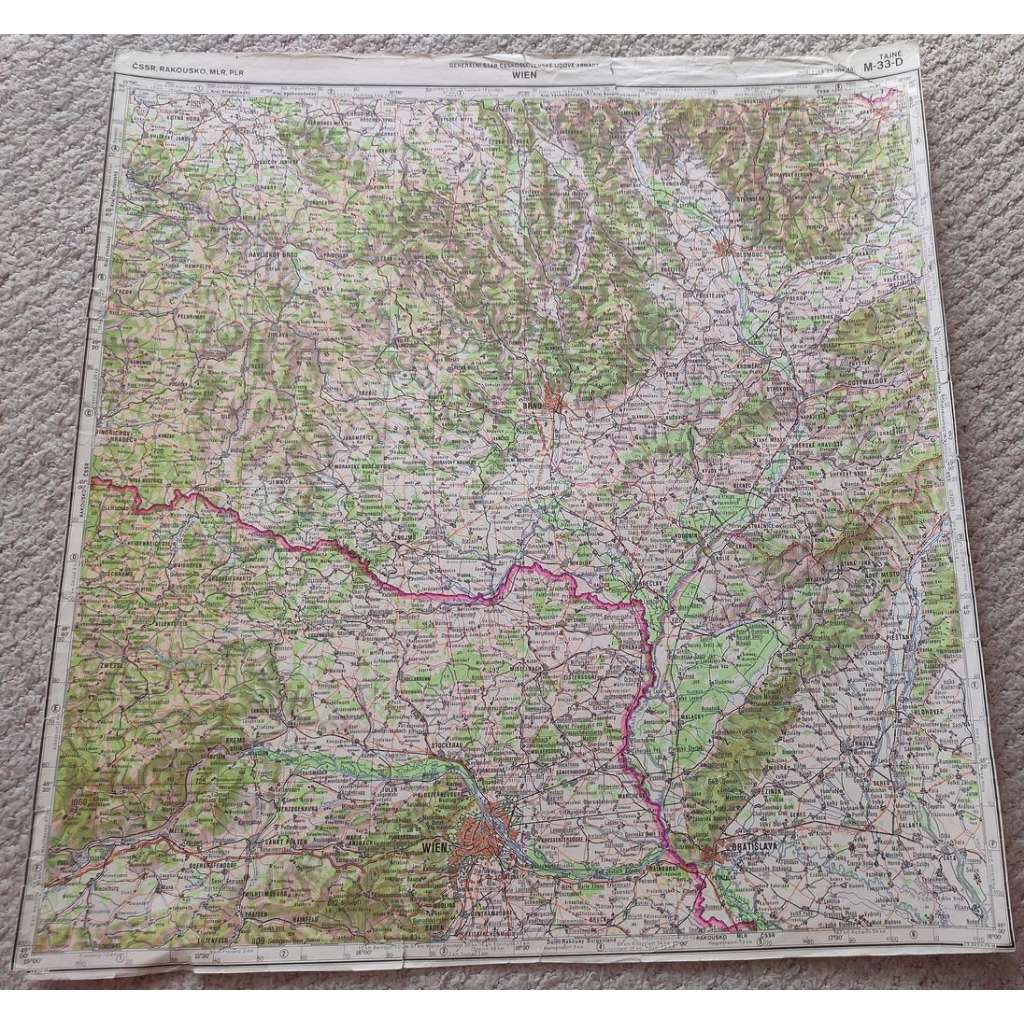 Wien [Vídeň, Rakousko], Brno - mapa