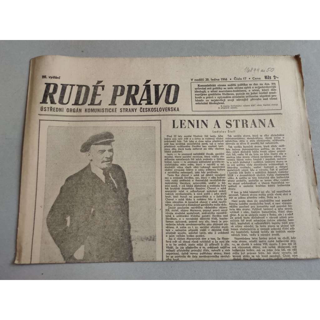 Rudé právo (20.1.1946) - staré noviny