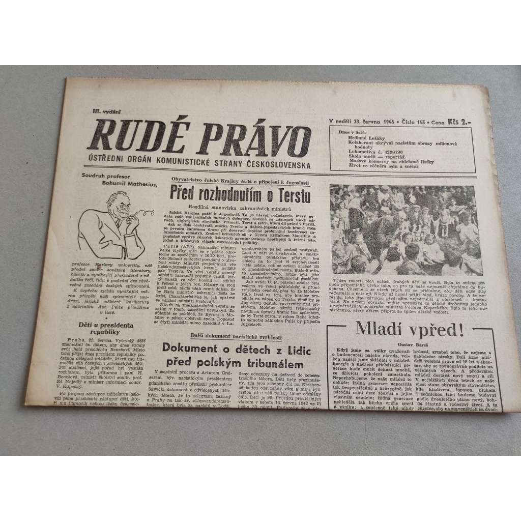 Rudé právo (23.6.1946) - staré noviny