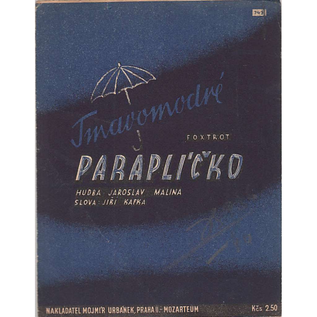Tmavomodré paraplíčko