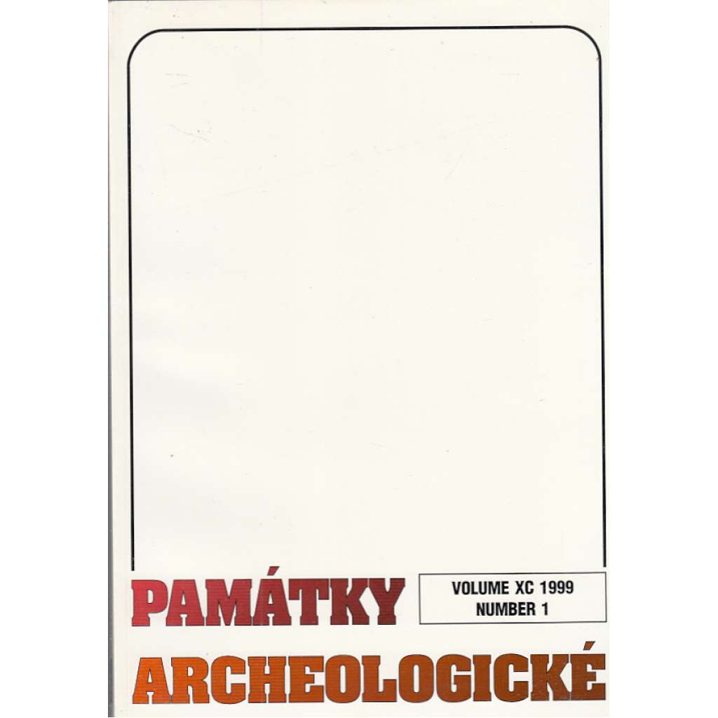 Památky archeologické 1999/1