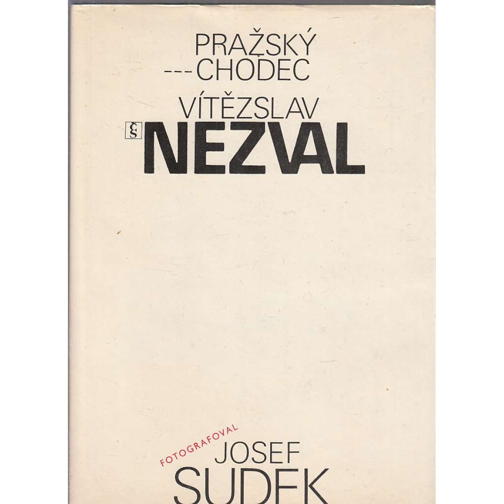 Pražský chodec (fotoreprodukce - Josef Sudek, fotografie staré Prahy - Praha)