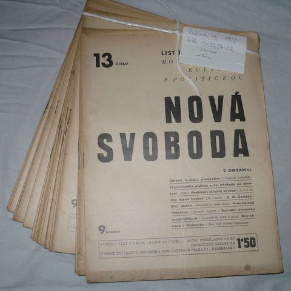 Nová svoboda. R.IX./1932