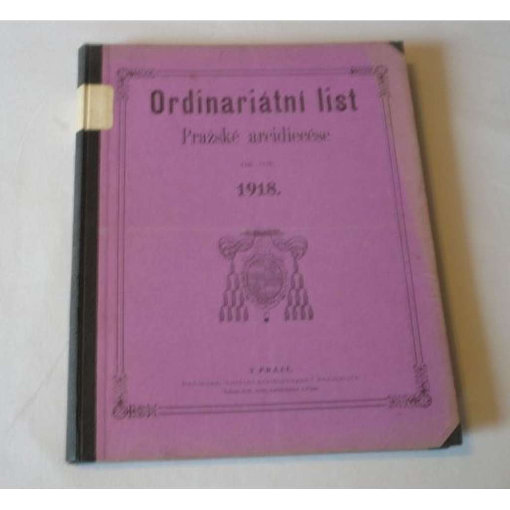 Ordinariátní list na rok 1918