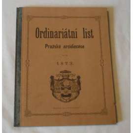 Ordinariátní list na rok 1873