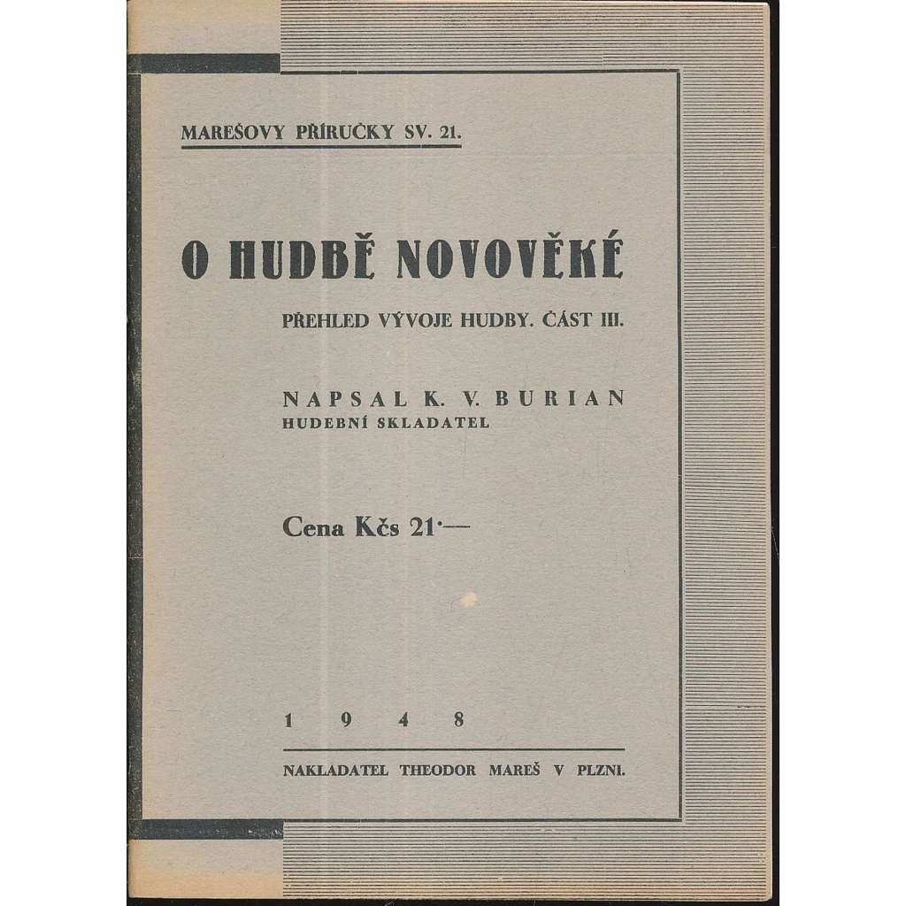 O hudbě novověké