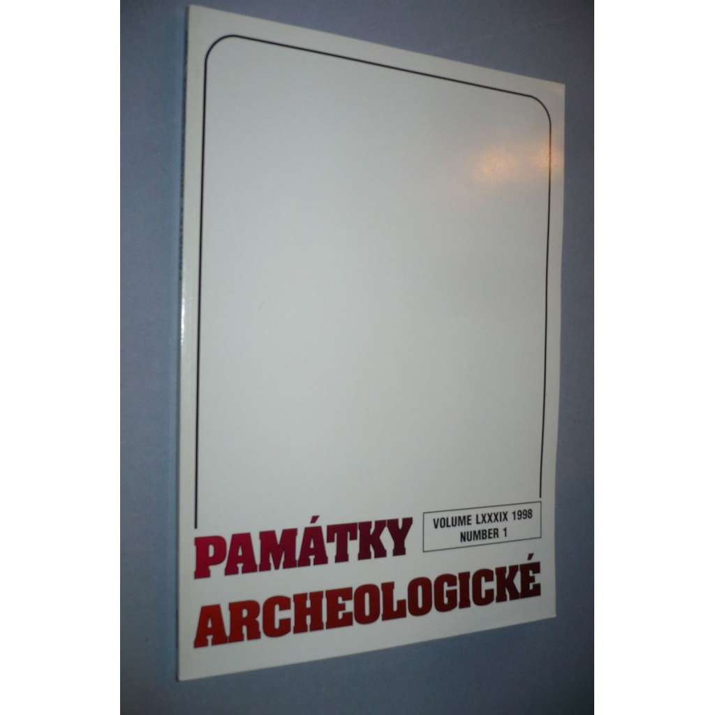 Památky archeologické 1998/1