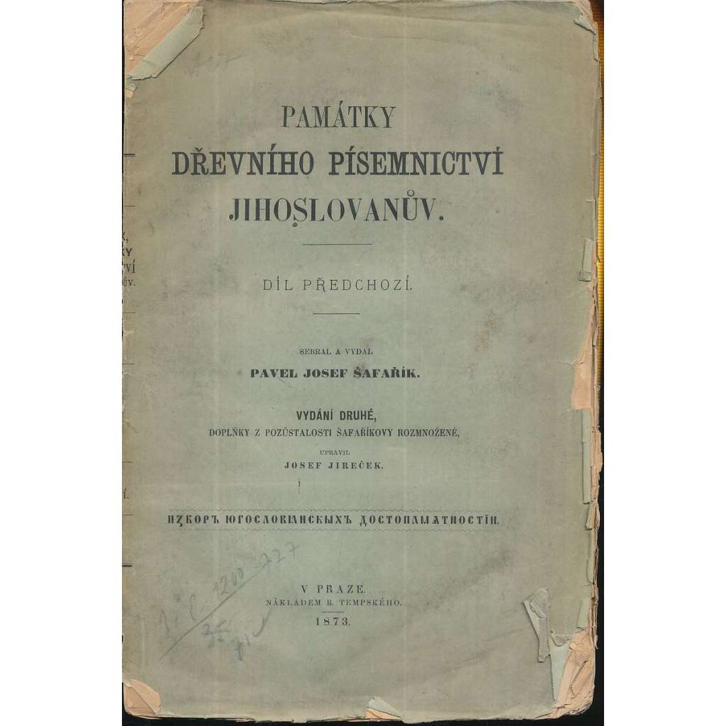 Památky dřevního písemnictví Jihoslovanův
