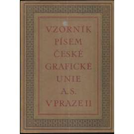 Vzorník písem České grafické unie a.s. v Praze (typografie, vzorník, řez písma; Česká grafická unie)