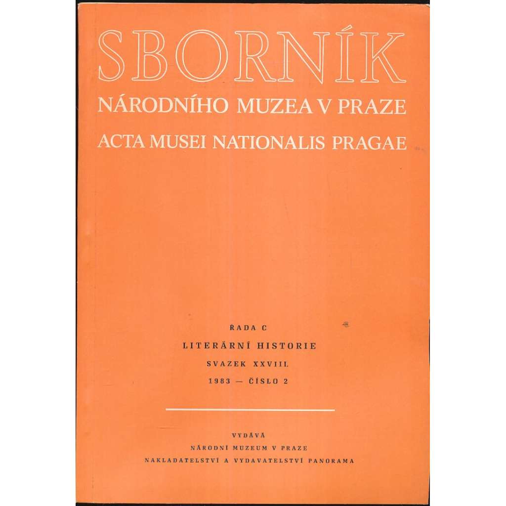 Sborník národního muzea v Praze, 2/1983