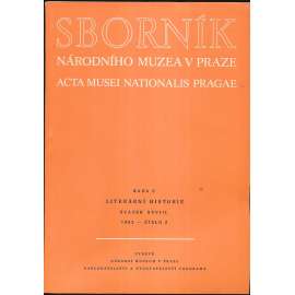 Sborník národního muzea v Praze, 2/1983