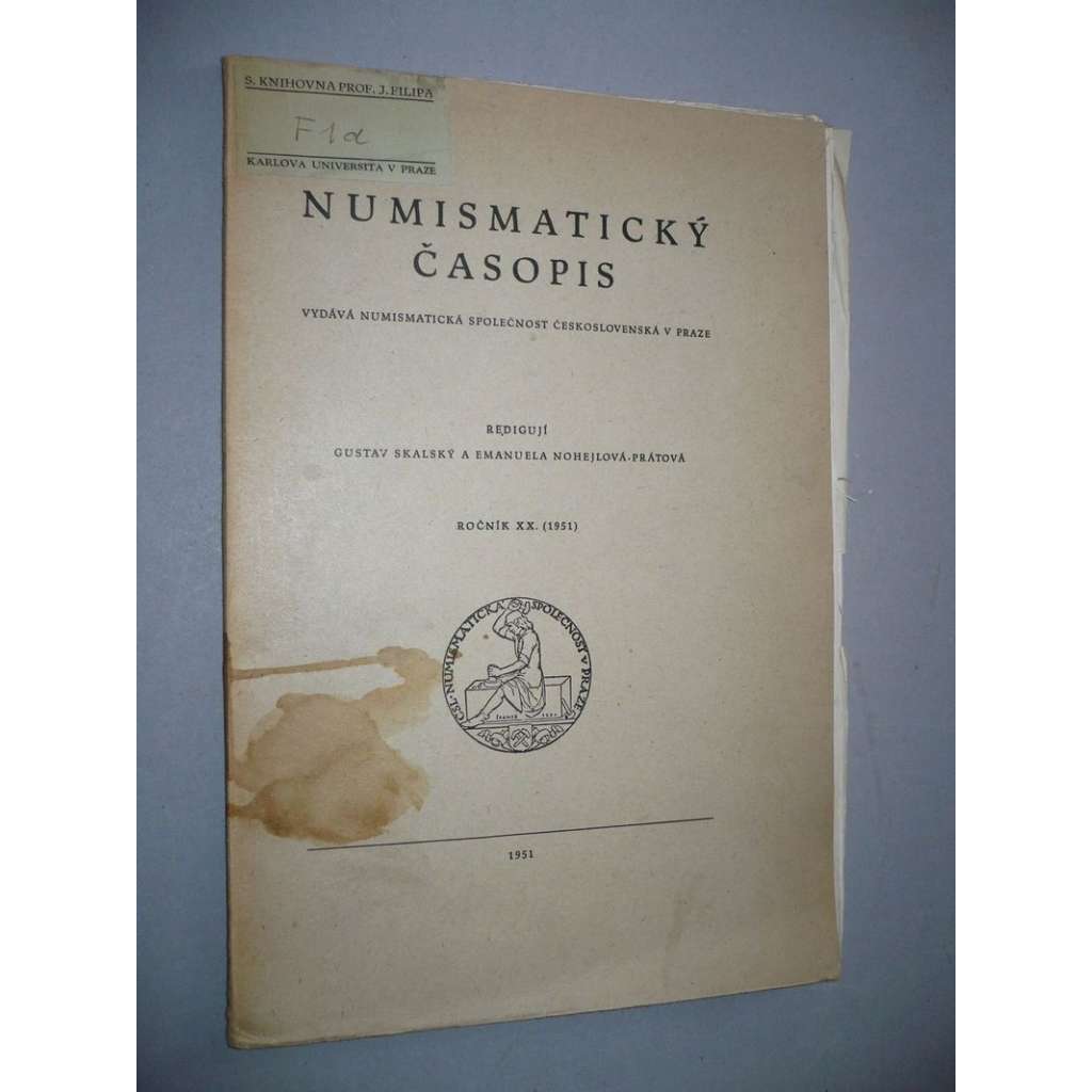 Numismatický časopis, ročník XX.(1951)