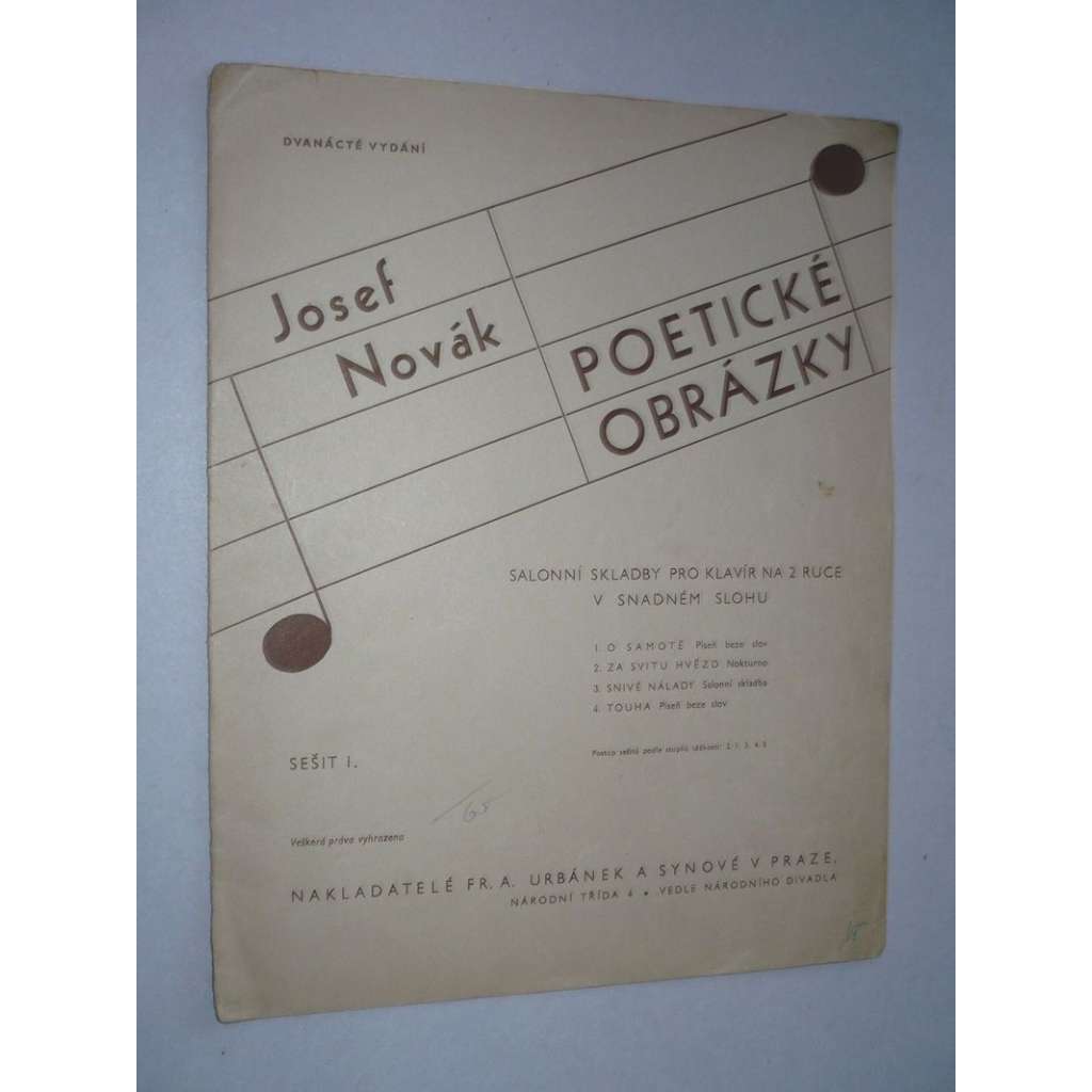 Poetické obrázky, sešit I.
