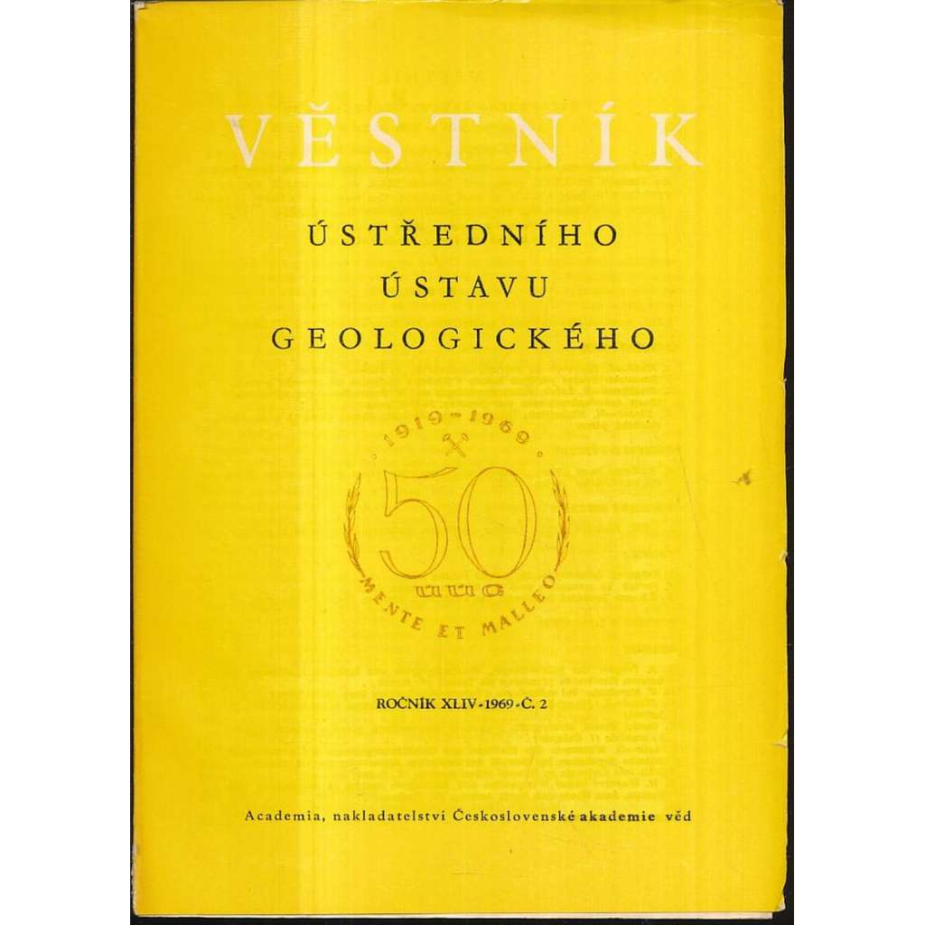Věstník Ústředního ústavu geologického, roč. XLIV/1969, č. 2