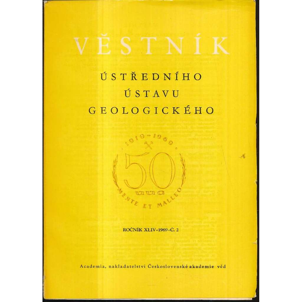 Věstník Ústředního ústavu geologického, roč. XLIV/1969, č. 2