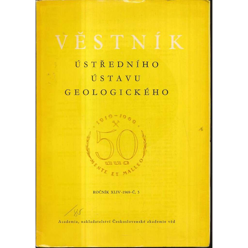 Věstník Ústředního ústavu geologického, roč. XLIV/1969, č. 3