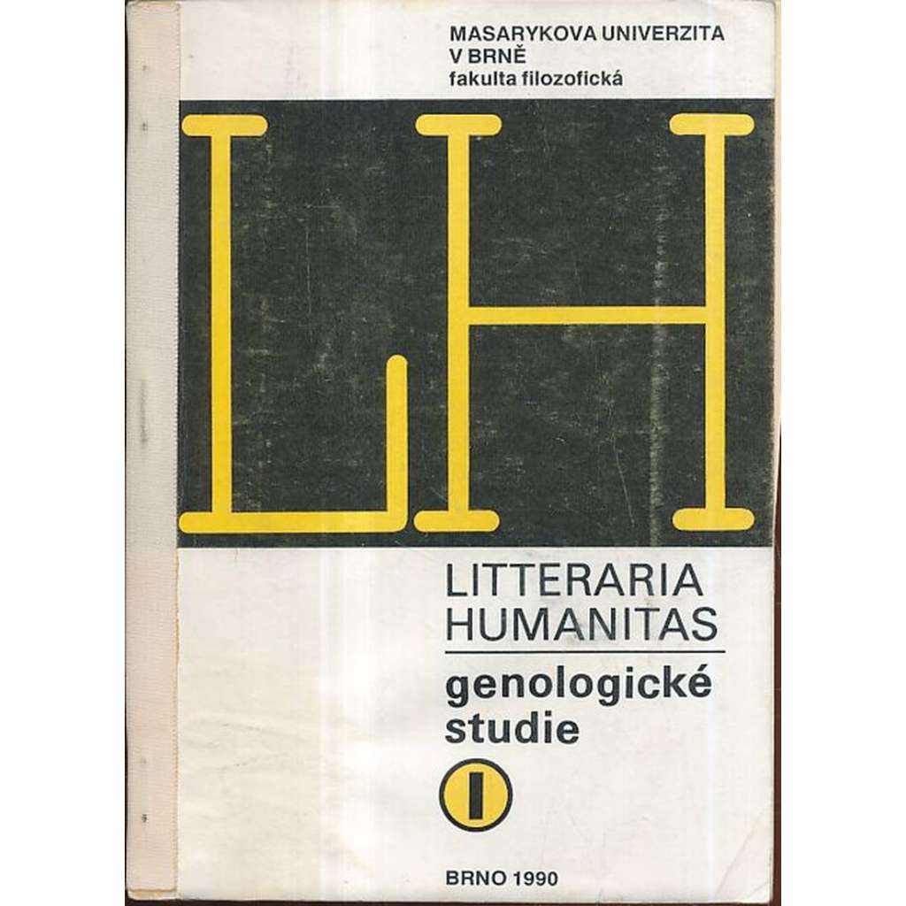Litteraria Humanitas - Genologické studie I.