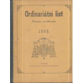 Ordinariátní list na rok 1890