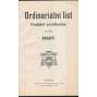 Ordinariátní list na rok 1927