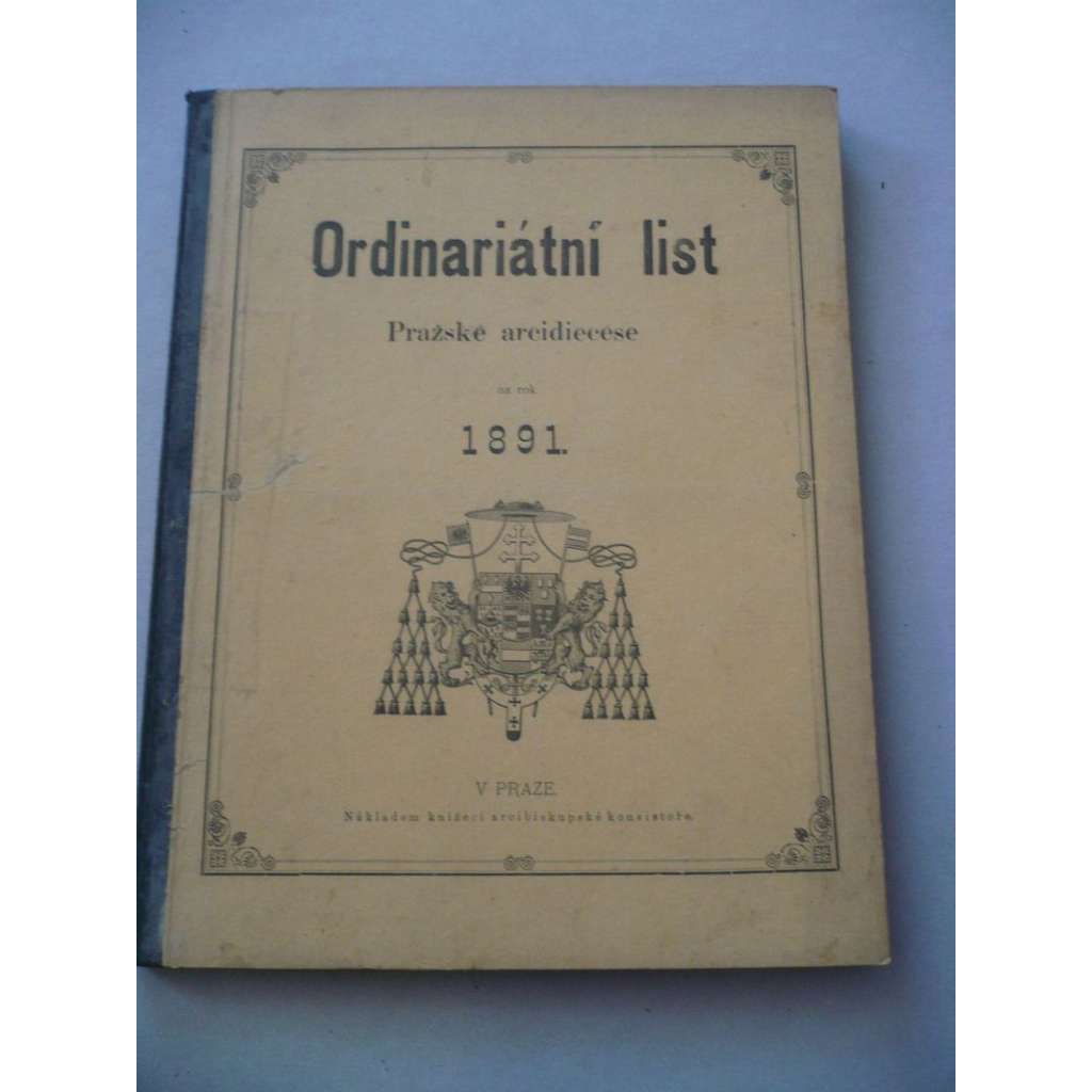 Ordinariátní list na rok 1891